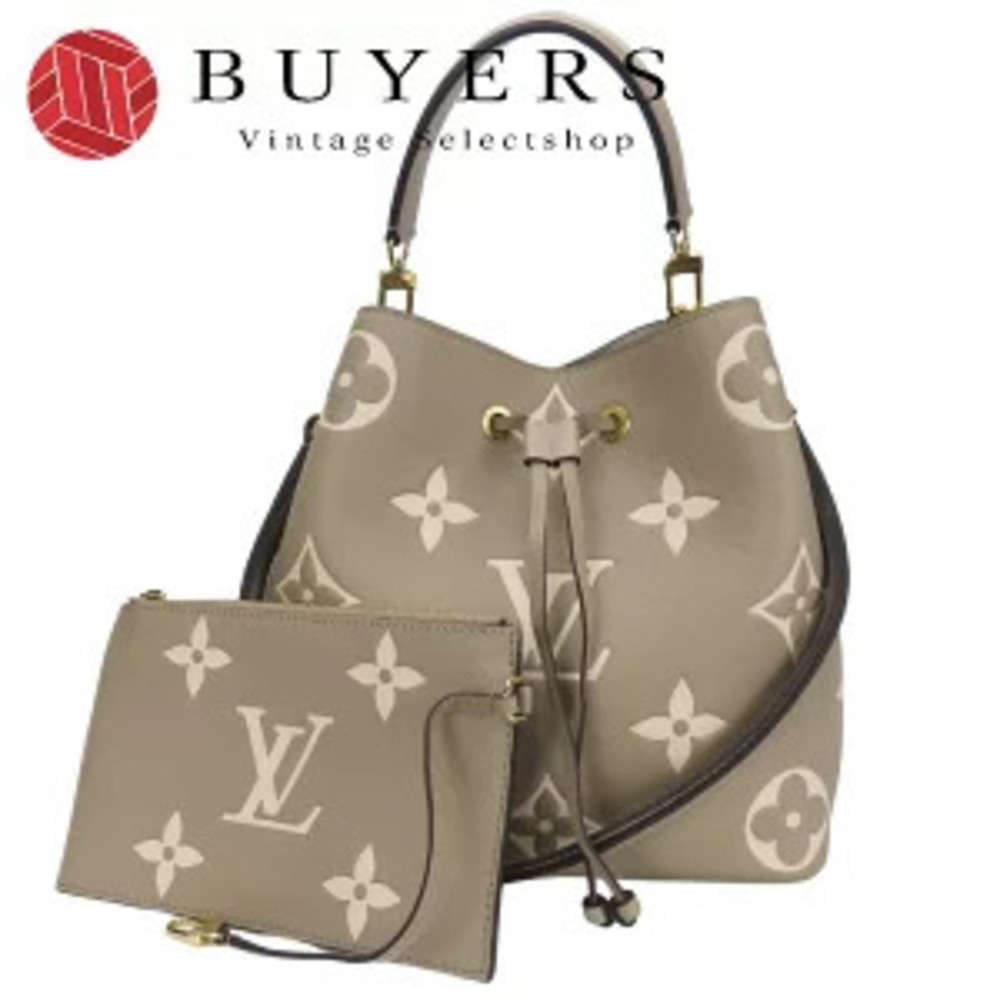 Louis Vuitton Neo Noe Handbag Bicolor Empreinte Tourtrell Cream Shoulder Bag